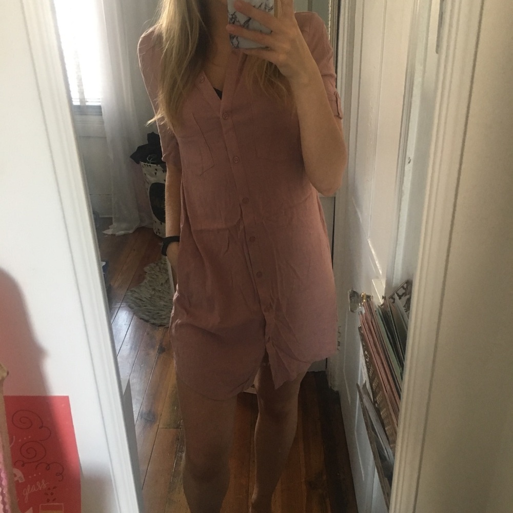 NWT Lulu’s blush shirt dress